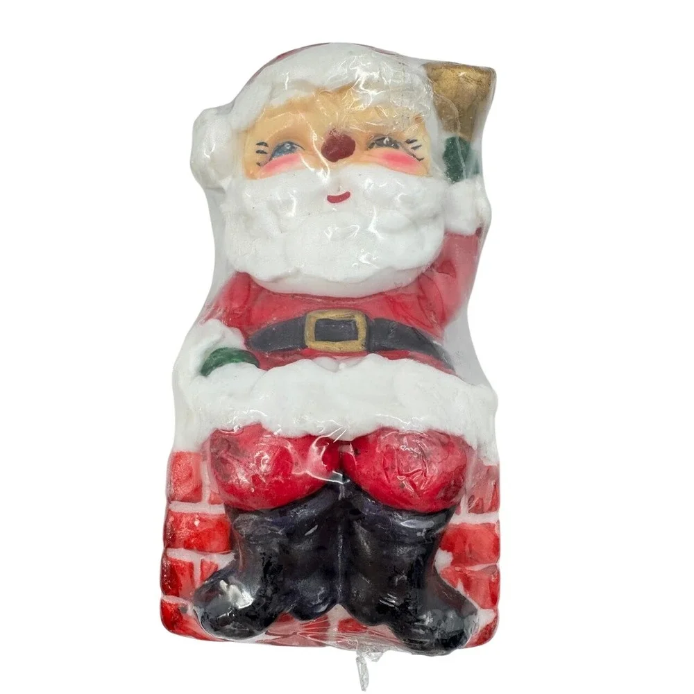 Vintage Santa‎ Claus Candle Chimney Christmas Holiday Decor Japan